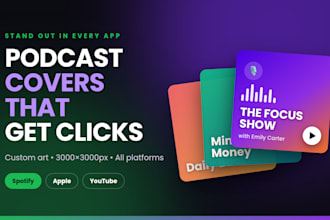 design podcast cover art, podcast logo and podcast thumbnail