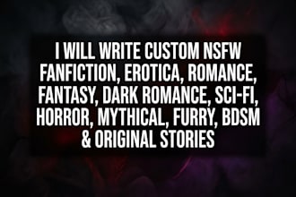 write nsfw fanfiction dark romance smut bdsm taboo futa catfight erotica