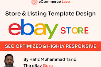 design responsive ebay html template, ebay listing design