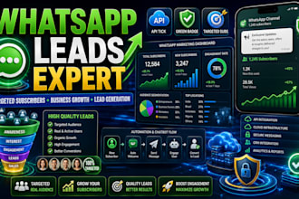 drive high quality leads to whatsapp channel,api tick,green badge,targeted subs