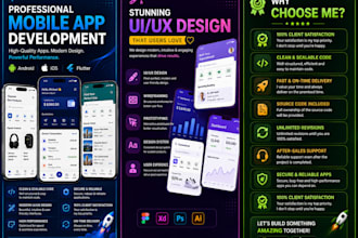 develop a professional android and ios mobile app