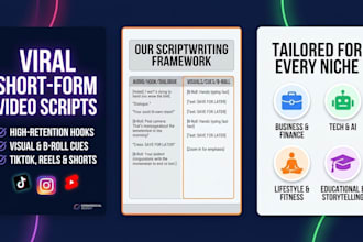write viral video scripts and engaging social media hooks