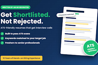 write an ats friendly resume from an HR recruiter perspective