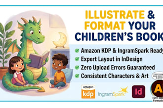 do children book illustration for amazon KDP print