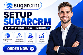 setup sugarcrm sugarpredict ai workflow automation lead scoring deal insights