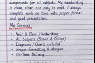 write neat handwritten notes, letters, and documents