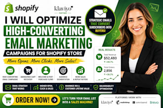 optimize high converting ecommerce   email marketing campaign for shopify  store