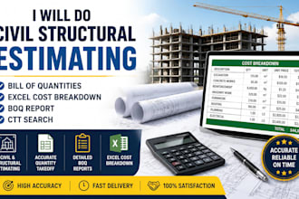 do civil structural estimating bill of quantities excel cost breakdown and boq