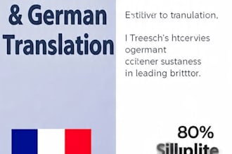 translate english to french and german accurately