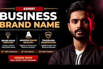 create business brand name, do amazon brand registry and trademark registration