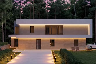 create photorealistic exterior architectural visualization renders