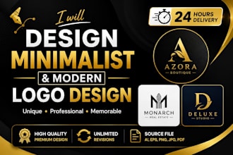 design minimal colorful and luxury brand logo