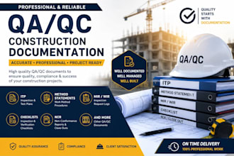 prepare professional QA qc construction documents and deliverables