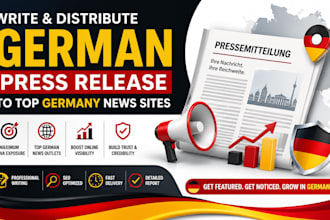 write and distribute german press release to top germany for maximum exposure