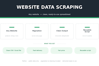 scrape website data into a clean excel or CSV file
