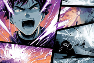 illustrate comic book graphic novel anime manga nsfw storyboard character design