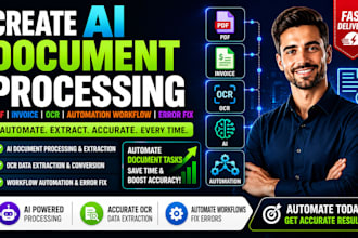 create ai document processing PDF invoice ocr automation workflow error fix