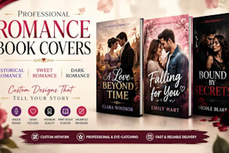 design historical romance, sweet romance or dark romance cover