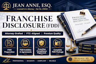 prepare your compliant franchise disclosure document fdd