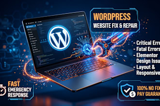 fix wordpress critical errors and elementor bugs urgently