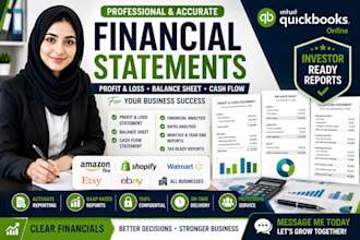 prepare profit loss balance sheet cash flow and financial statements