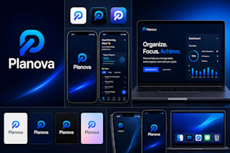 design a modern minimalist app logo and brand