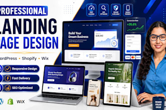 design a high converting landing page in germany wordpress, wix germany shopify
