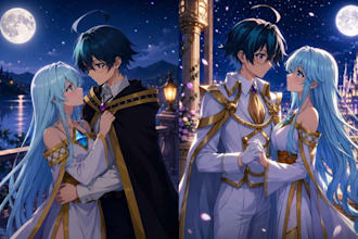 draw anime manga manhwa webtoon light novel webnovel shonen book cover art