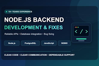 develop or fix your nodejs backend application