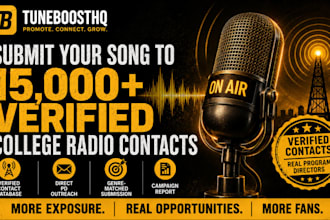 submit your song to 15000 verified college radio contacts