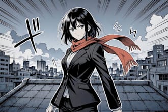 draw high quality manga page and comic scenes