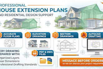 draw house extension plans home addition floor plan autocad drafting
