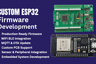 develop custom esp32 firmware using esp idf, freertos and espressif sdk