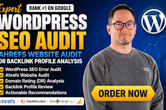 audit wordpress SEO errors, ahrefs website audit, dr backlink profile analysis