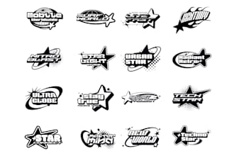 design y2k grunge streetwear logo