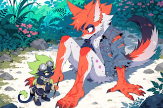 draw custom furry art for you