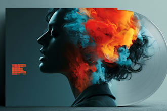 design album cover design, album cover art, music cover art