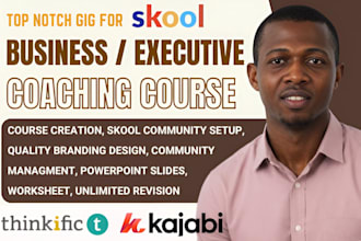 build your business or executive coaching course and setup skool community
