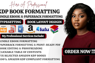 do amazon KDP book publishing, kindle ebook design KDP paperback book formatting