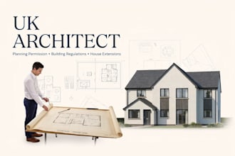 be your UK architect for planning permission and building regulation drawings