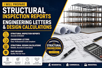 prepare structural inspection reports engineering letters structural design calc