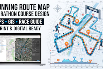 design running route map marathon course race guide fitness event route planning