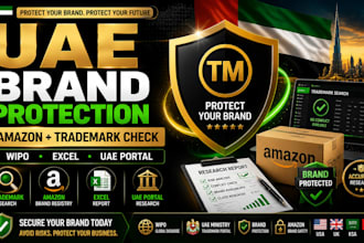 protect uae brands, amazon registry, trademark search using wipo, excel, uae por