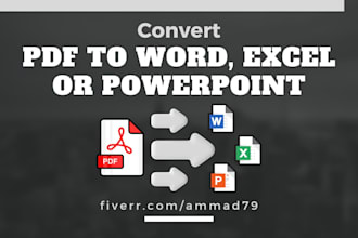 convert PDF to word, excel, or powerpoint