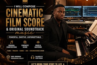 compose an original cinematic film score and soundtrack for your project