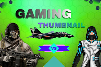 design amazing gaming youtube thumbnails for you