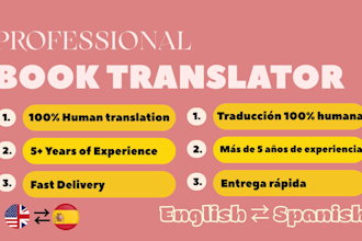 book translation from english to spanish and spanish to english