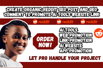 create organic reddit SEO post and GEO comment to promote ai tools website link