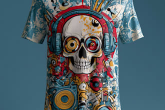 design custom graphic t shirt merch for musicians and bands