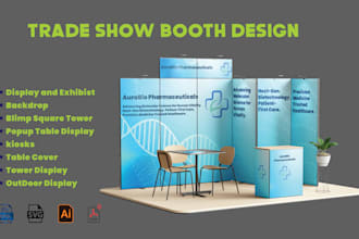 design trade show booth or backdrop for your exhibition